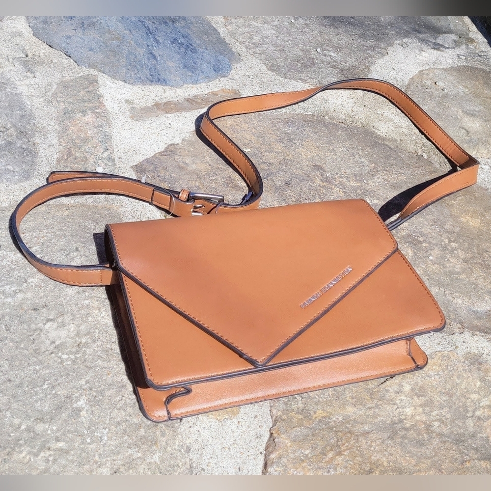 French Connection Crossbody Bag Black Gold Hardware Like New